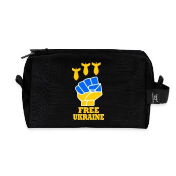 Ukraine - Recycled Toiletry Zip Bag - black - Front