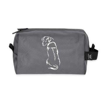 Rhodesian Ridgeback « Black Edition » - Trousse de toilette en tissu recyclé - anthracite - Devant