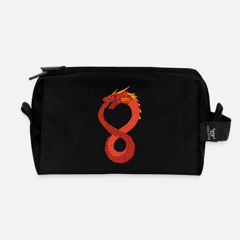 Unendlicher Drache - Recycelte Kulturtasche - Schwarz