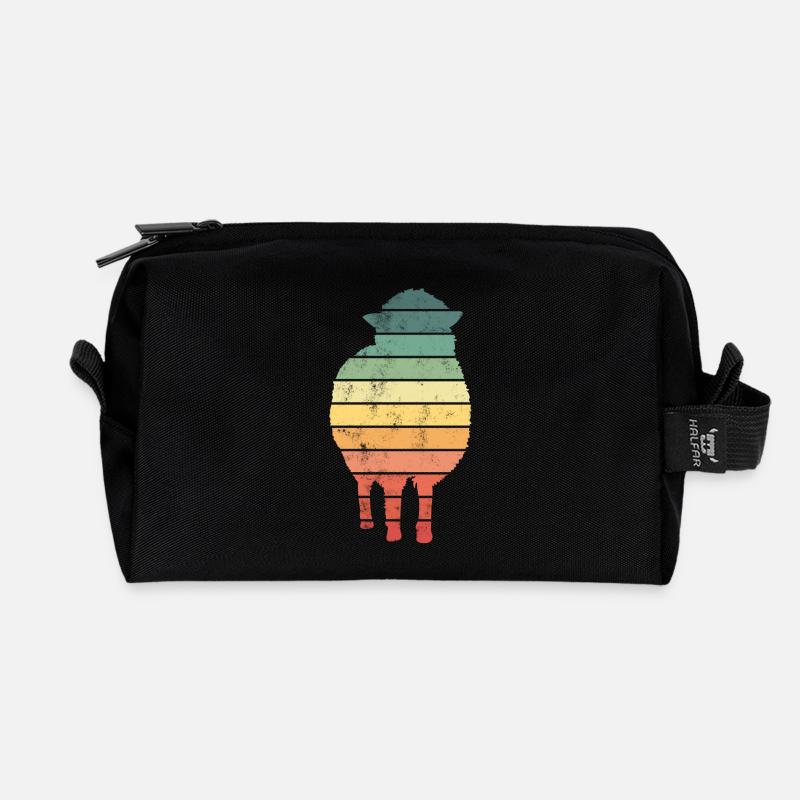 Schaf Schafe - Recycelte Kulturtasche - Schwarz