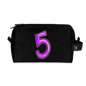 5 - Recycled Toiletry Zip Bag - black - Front