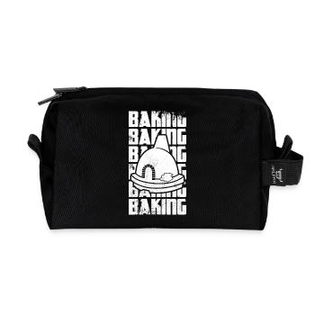 Pâtisserie amusante - Trousse de toilette en tissu recyclé - noir - Devant