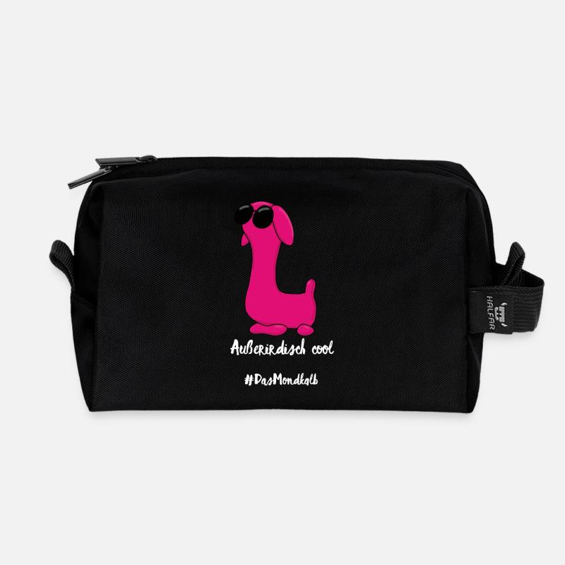 Pinky Außerirdisch cool in weiß - Recycelte Kulturtasche - Schwarz