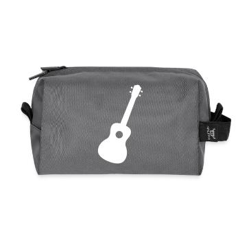 Guitar Ukulele Gift - Recycled Toiletry Zip Bag - anthracite - Front