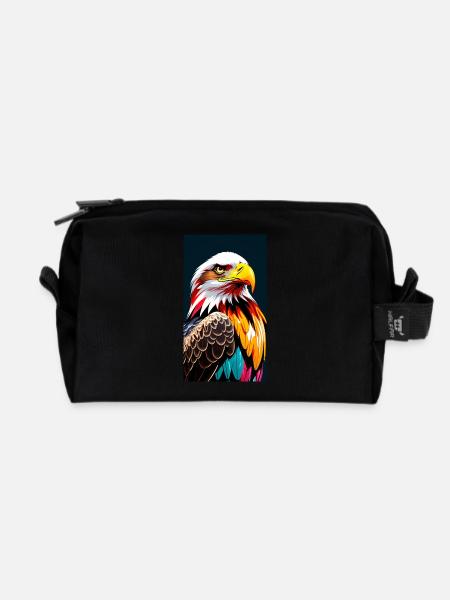 Eagle Side - Recycelte Kulturtasche - Schwarz