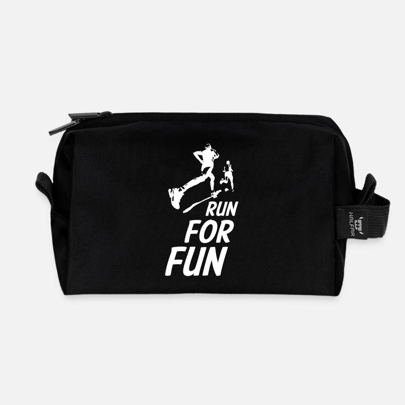 Run For Fun - Recycled Toiletry Zip Bag - black