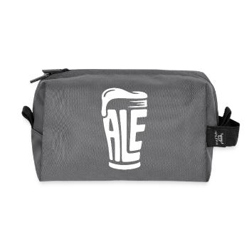 Ale - Funny Beer Logo - Recycled Toiletry Zip Bag - anthracite - Front