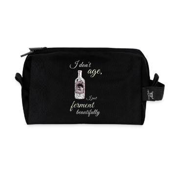 Je fermente magnifiquement – Wine Humor Tee - Trousse de toilette en tissu recyclé - noir - Devant
