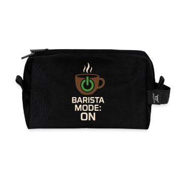 Barista Espresso Crew Kaffee Slinger Latte - Recycelte Kulturtasche - Schwarz - Vorne