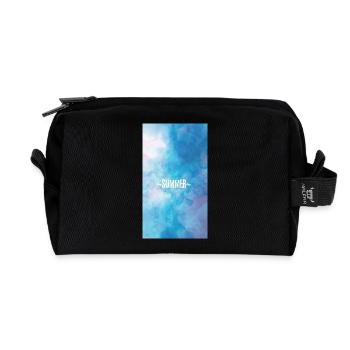 Abstraktes aquatisches Sommerdesign~Sommer~ - Recycelte Kulturtasche - Schwarz - Vorne
