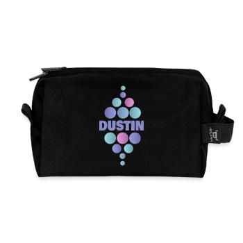 Dustin comme prénom - Trousse de toilette en tissu recyclé - noir - Devant