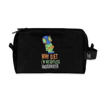 Diving Diver Snorkeling Recreational Diver - Recycled Toiletry Zip Bag - black - Front