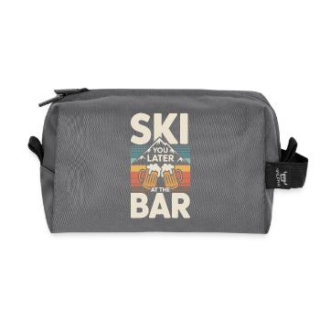 Ski You Later At The Bar Skiing Après Ski Bar - Recycled Toiletry Zip Bag - anthracite - Front