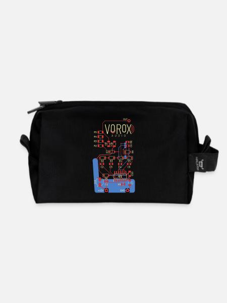 Art du circuit audio sur les circuits imprimés - Trousse de toilette en tissu recyclé - noir