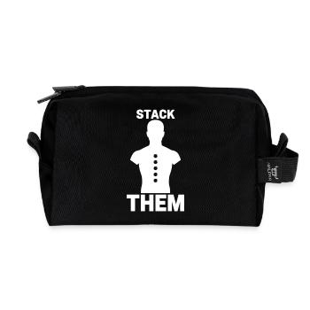 Shooting range at the shooting range, shooting exercises at the - Recycled Toiletry Zip Bag - black - Front