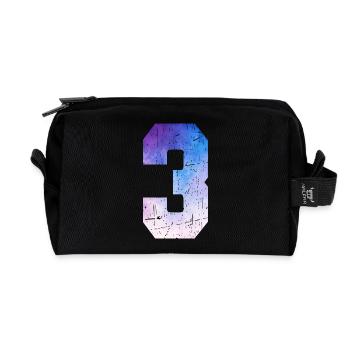 Issue 3 – 3 Year Anniversary Gift - Recycled Toiletry Zip Bag - black - Front