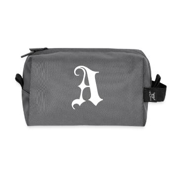 Gotische Monogramm Ein Schrift - Recycelte Kulturtasche - Anthrazit - Vorne