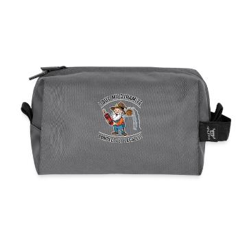 Dynamite Miner ! - Recycled Toiletry Zip Bag - anthracite - Front