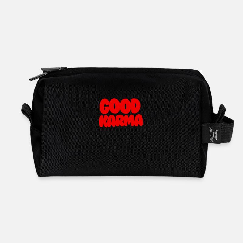 Good Karma Red - Recycelte Kulturtasche - Schwarz