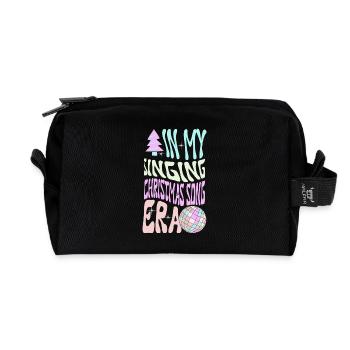 Noël de Weihnachten à l’époque des chansons de Noël chantantes - Trousse de toilette en tissu recyclé - noir - Devant