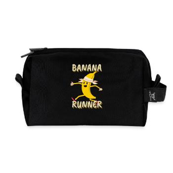 Banana Jogging Marathon Banana Runner - Trousse de toilette en tissu recyclé - noir - Devant