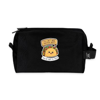 Nicht Jeder Ist Ein Taco Glück - Recycelte Kulturtasche - Schwarz - Vorne