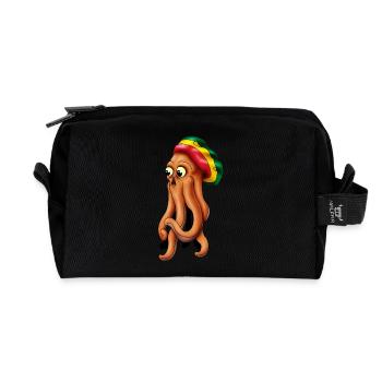 rasta cthuhlu pieuvre - Trousse de toilette en tissu recyclé - noir - Devant