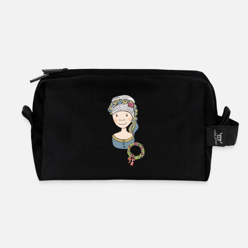 Mittelalter Magd - Recycelte Kulturtasche - Schwarz