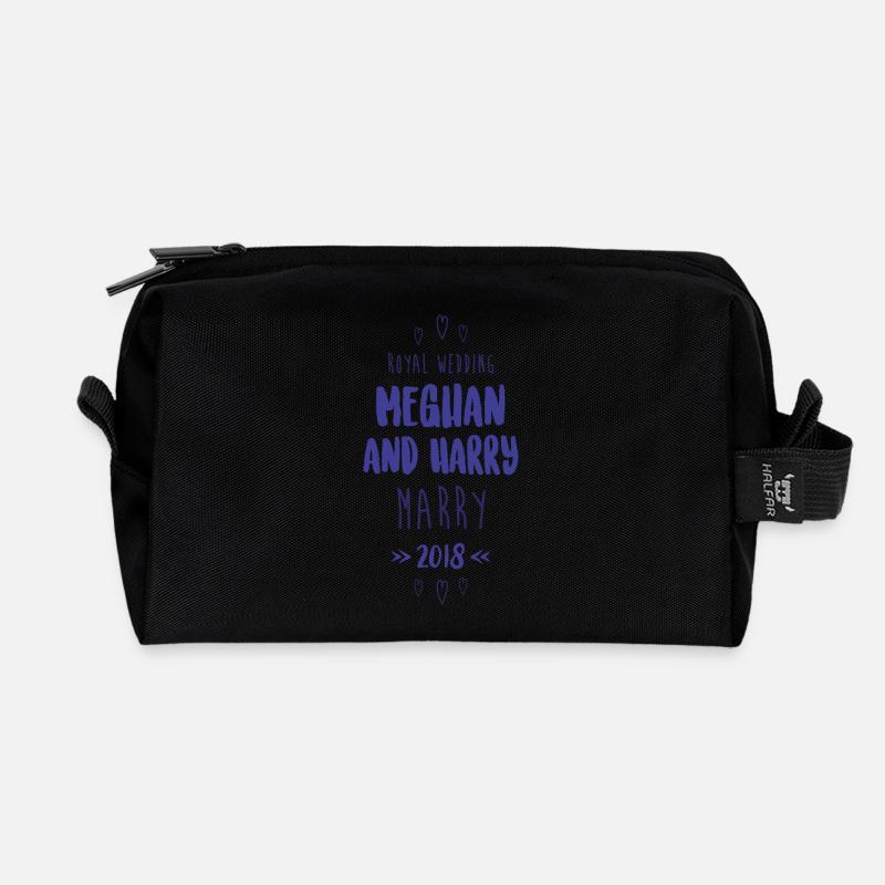 HT Royal Wedding Marry 2018 blue - Recycelte Kulturtasche - Schwarz