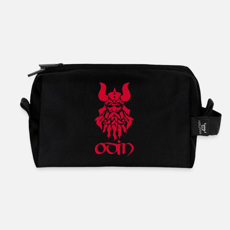 Nordischer Gott Odin (rot) - Recycelte Kulturtasche - Schwarz