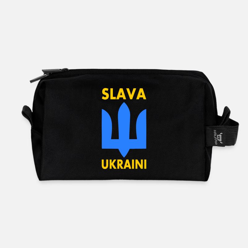 Ukraine - Recycelte Kulturtasche - Schwarz