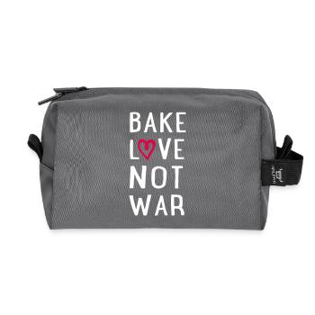 bake - Recycled Toiletry Zip Bag - anthracite - Front