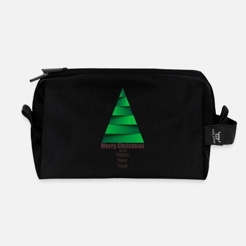 Moderner Weihnachtsbaum Modern Christmas Tree - Recycelte Kulturtasche - Schwarz