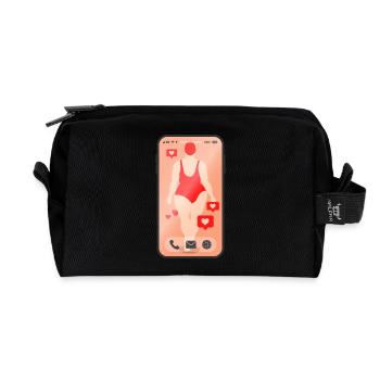 Téléphone portable Femme Smartphone Cadeau - Trousse de toilette en tissu recyclé - noir - Devant
