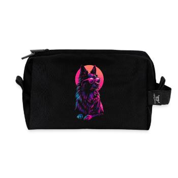 Chihuahua Portrait Hunde Hund - Recycelte Kulturtasche - Schwarz - Vorne