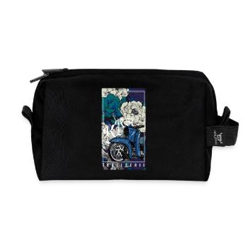 Schwalbe (blau) // Illustration - Recycelte Kulturtasche - Schwarz - Vorne