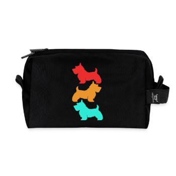 Scottish Terrier - Recycled Toiletry Zip Bag - black - Front