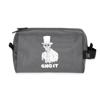 Vintage Ghost - Recycled Toiletry Zip Bag - anthracite - Front