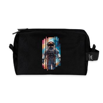 Weltraum-Astronaut - Recycelte Kulturtasche - Schwarz - Vorne