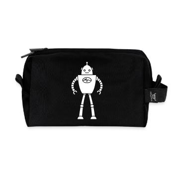 Roboter aus der Zukunft – KI Sci-Fi Nerd Shirt - Recycelte Kulturtasche - Schwarz - Vorne