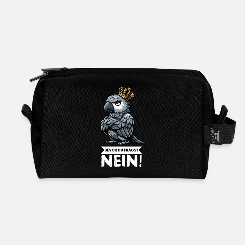 Bevor Du Fragst Nein Graupapagei Papagei Papageien - Recycelte Kulturtasche - Schwarz