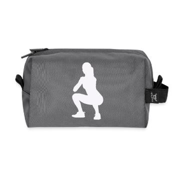 Frau Silhouette Squat - Recycelte Kulturtasche - Anthrazit - Vorne