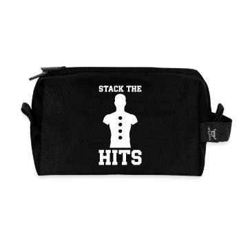 Shooting range at the shooting range, shooting exercises at the - Recycled Toiletry Zip Bag - black - Front