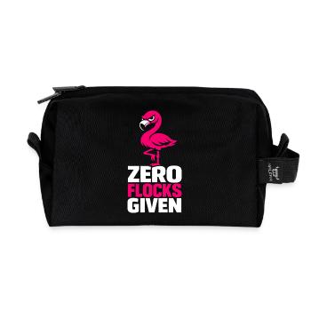Zero Flocks Given - Recycled Toiletry Zip Bag - black - Front
