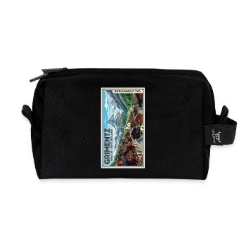 Grimentz Alpine Panorama Suisse - Trousse de toilette en tissu recyclé - noir - Devant