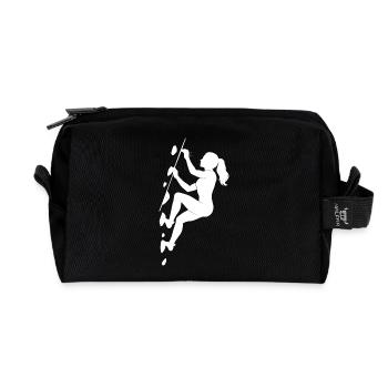 Boulder Silhouette – Ästhetik & Chalk Fokus - Recycelte Kulturtasche - Schwarz - Vorne