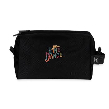 Line Dance Was sonst? Ich bin Line Dancer - Recycelte Kulturtasche - Schwarz - Vorne