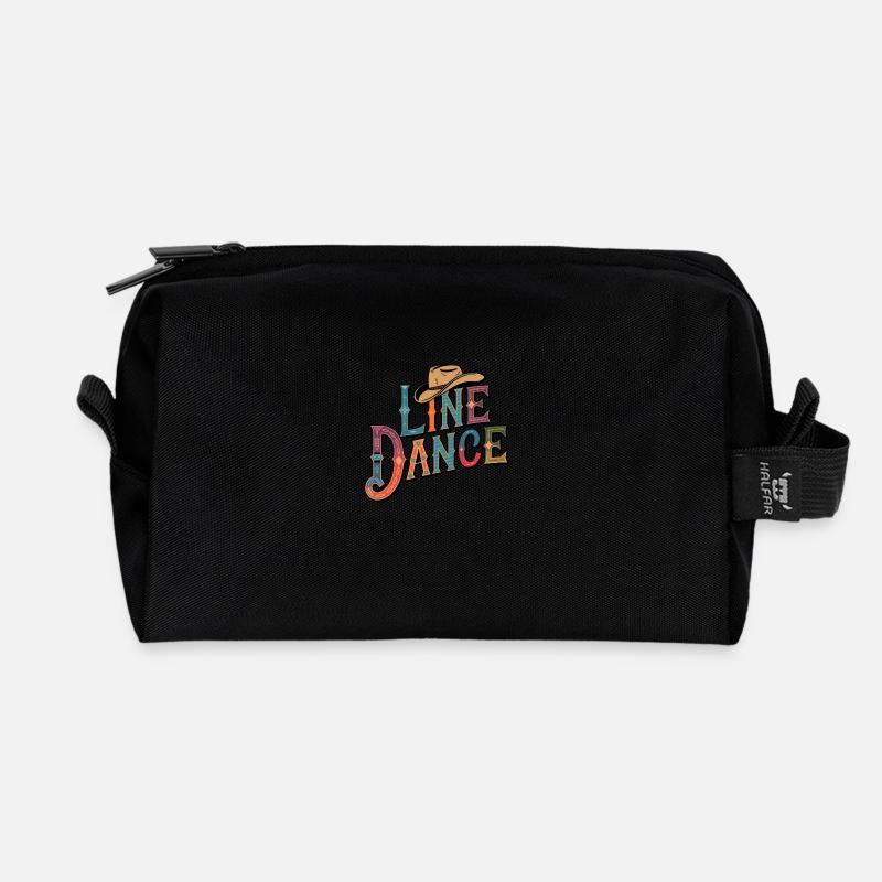 Line Dance Was sonst? Ich bin Line Dancer - Recycelte Kulturtasche - Schwarz