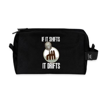 Drift avec transmission manuelle amateur de voitures Humour - Trousse de toilette en tissu recyclé - noir - Devant