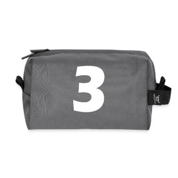 3 - Trousse de toilette en tissu recyclé - anthracite - Devant
